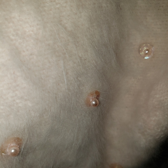 Nordstrom Angora Rabbit Fur Beaded Sequin Sweater - Picture 5 of 9